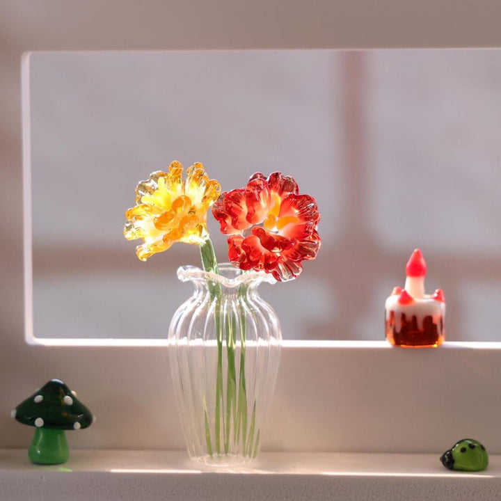 Glass Peony Flower, Nov Birth Month Flower, Birth Flower Gift, Hand Blown Spring Flower, Personalized Gifts, Gift For Her