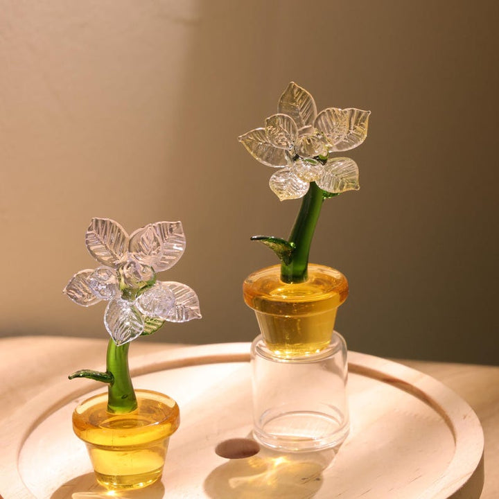 Glass Flower Sculpture, Hand Blown Spring Flower, Home Decor, Personalized Gifts, Gift For Her
