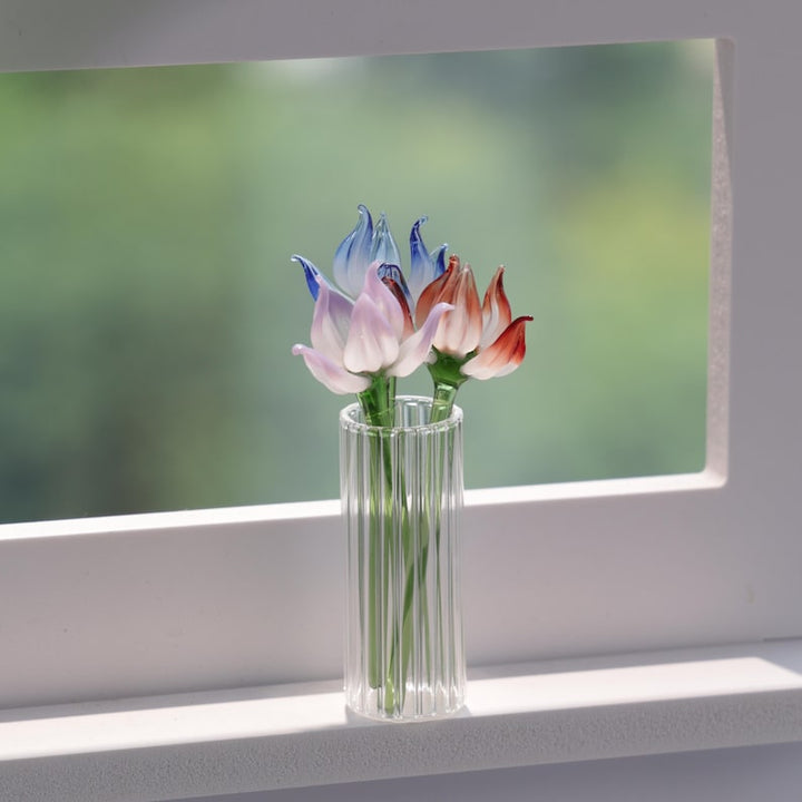 Glass Gladiolus Flower, Aug Birth Month Flower, Birth Flower Gift, Hand Blown Spring Flower, Personalized Gifts, Gift For Her