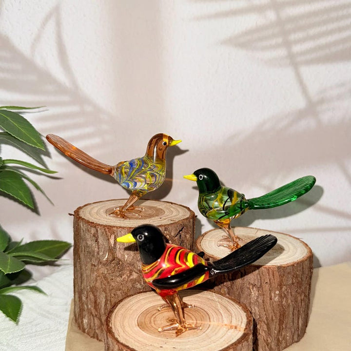 Handmade Glass Bird Figurine, Nature Inspired Home Decor – Handmade Gift for Her