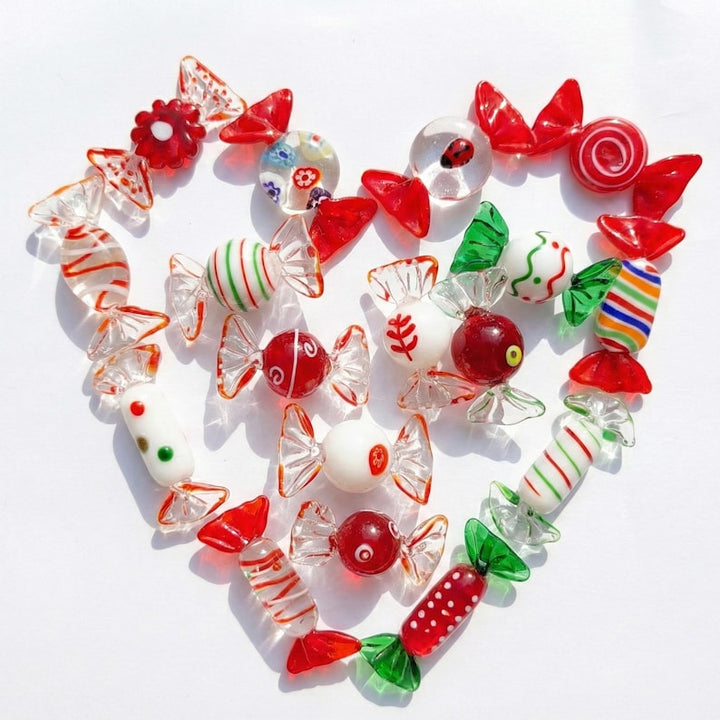 Handmade Glass Candy Sweets for Mother's Day, Kidcore Table Decor, Vintage Style Bowl Filler, Miniature Food, Party Decor Gift, Cake Topper