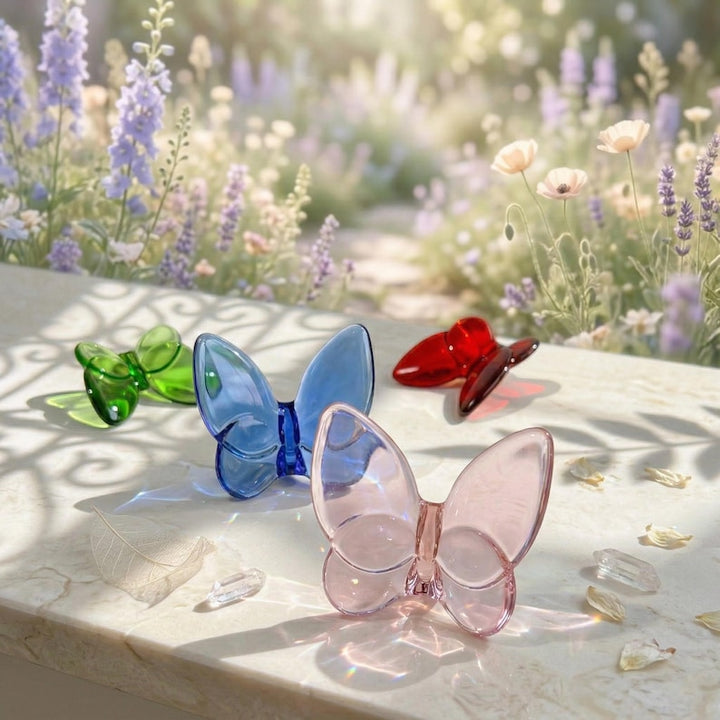 Modern Glass Butterfly Ornament, Thoughtful Gift for Mom, Best Friend Spring Birthday Gift, Nursery Room Accent, Minimalist Desk Accessory