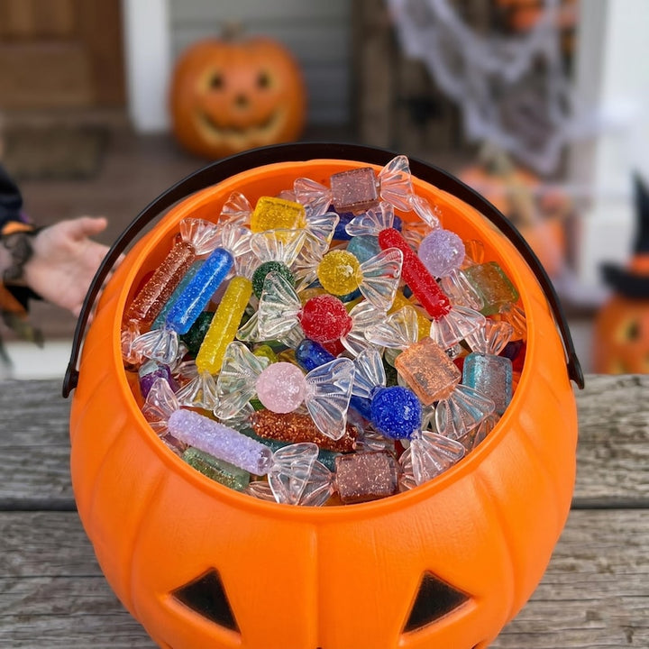 Handblown Sparkly Glass Candies, Glittery Halloween Trick or Treat Gifts, Whimsical Table Scatter for Wedding Reception, Unique Party Favors